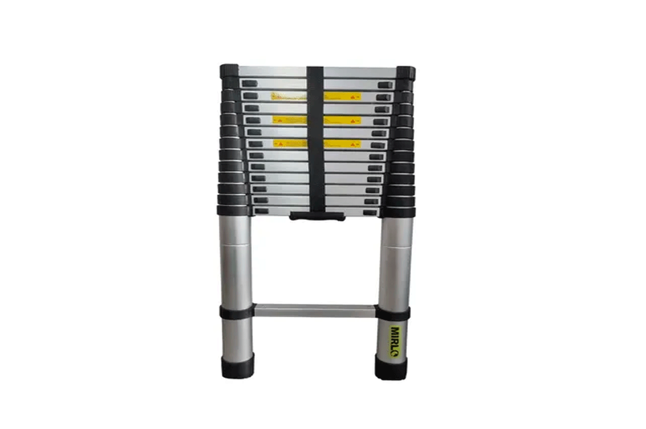 Escalera Telescópico Plegable Aluminio 150 kg 14 Peldaños
