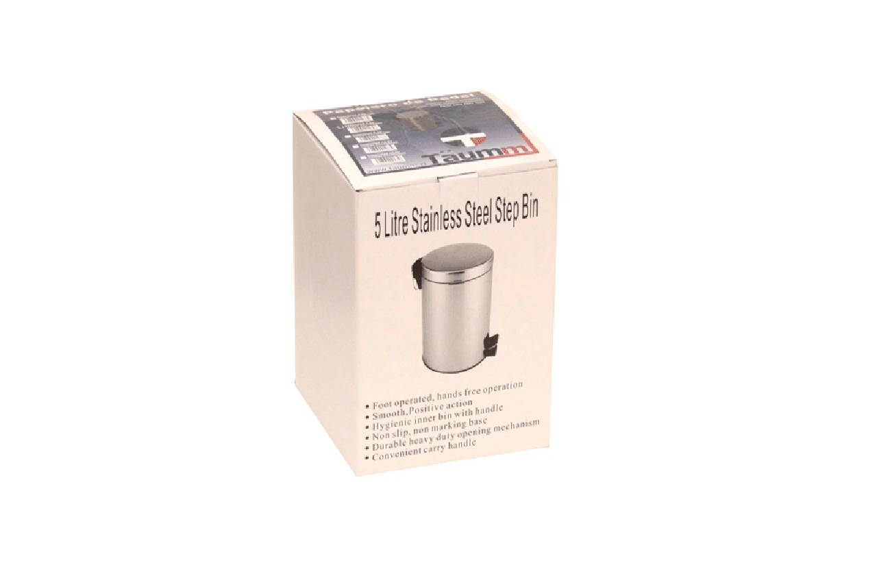 Basurero Pedal Acero Inoxidable 5 Lts - Imagen 3