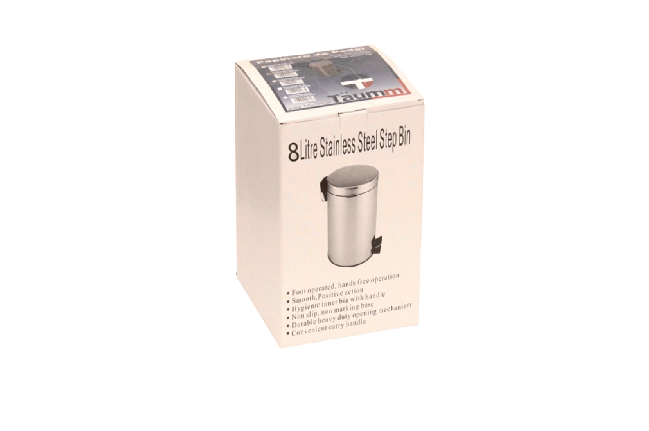 Basurero Pedal Acero Inoxidable 8 Lts - Imagen 3